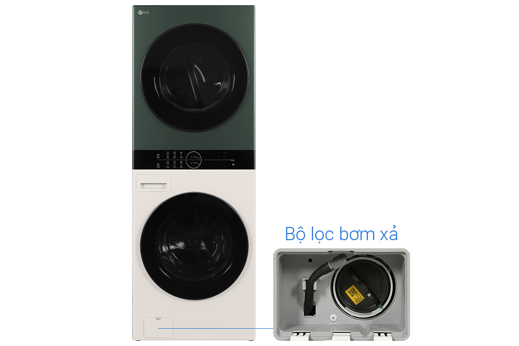 Tháp giặt sấy LG Inverter giặt 25 kg - sấy 17 kg WT2517NHEG