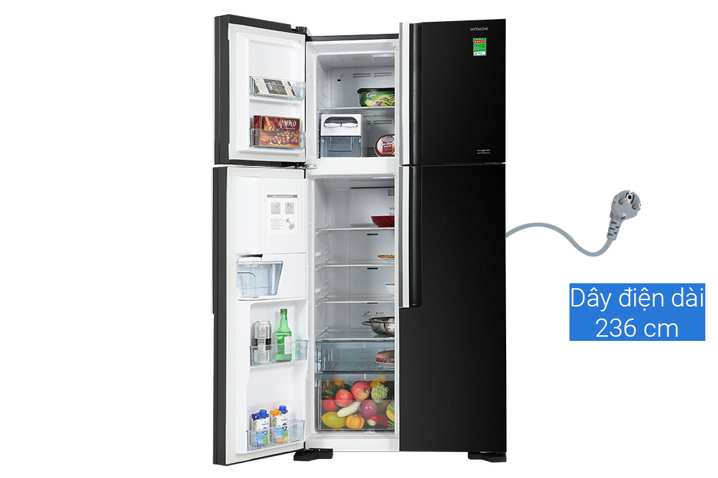 Tủ lạnh Hitachi Inverter 540 lít Multi Door R-FW690PGV7 GBK